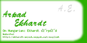 arpad ekhardt business card